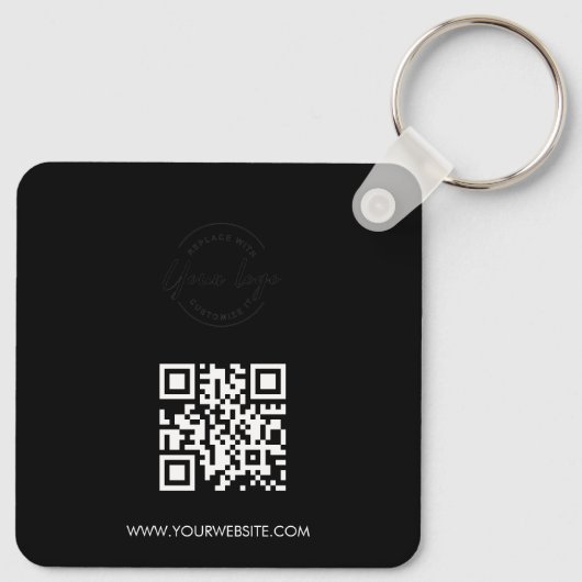 Porte-clés Your Logo and QR code goes here Simple  Custom  (Dos)