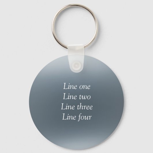 Porte-clés Your message here gray blue metallic background te (Recto)