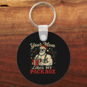 Porte-clés Your Mom Likes My Package Funny Santa Christmas (Recto)