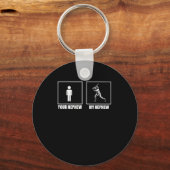 Porte-clés Your Nephew My New Phew Baseball (Recto)