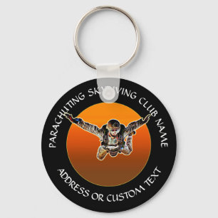 Porte-clés Your Parachuting Club Or Skydiving Club Nom