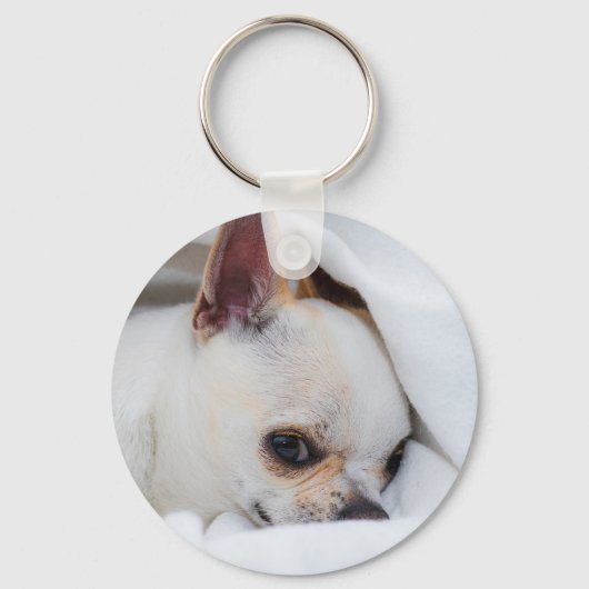 Porte-clés Your pet dog puppy custom photo chihuahua (Recto)