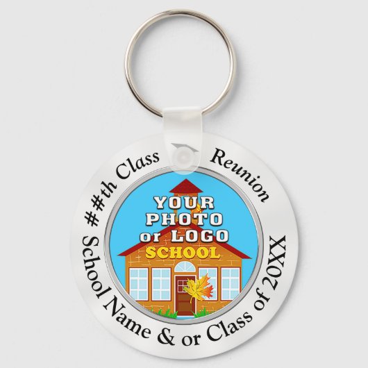 Porte-clés Your School Photo Personalized Class Reunion Gifts (Recto)