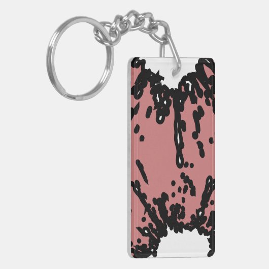 Porte-clés Your Taste, Your Power – Abstract Mauve & Black (Devant gauche)