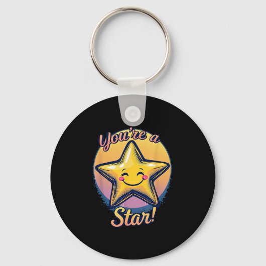 Porte-clés You're A Star Compliment Day Motivational Design  (Recto)