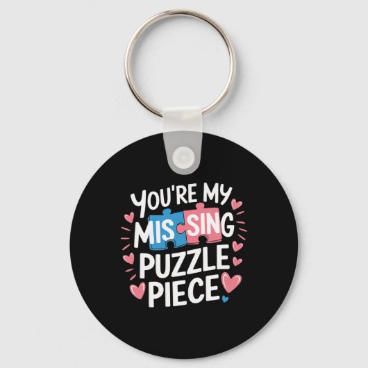 Porte-clés You're My Missing Puzzle Piece Valentine Matching (Recto)