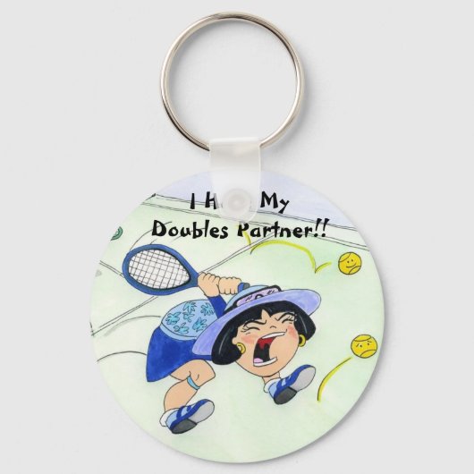 Porte-clés Yuriko porte - clé - Je déteste mon partenaire dou (Recto)