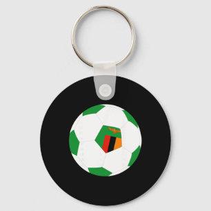 Porte-clés Zambia Football Byll Zambian Drapeau Maillot Fiert