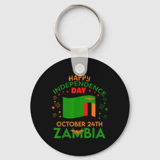 Porte-clés Zambie 61e anniversaire de l'indépendance Fierté z