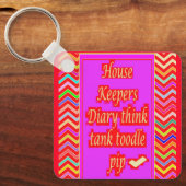 PORTE-CLÉS ZANY ART DESIGN AVEC MOTS MÉNAGERS (Recto)