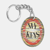 Porte-clés Zany Creative Dramatic Bold Easy to Find My Keys (Devant gauche)