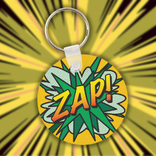 Porte-clés ZAP Fun Retro Comic Livre Pop Art