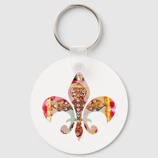 Porte-clés ZazzleRocks : Série Fleur-de-Lis (Recto)