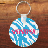 Porte-clés Zebra Aqua (Recto)