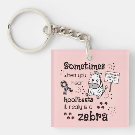 Porte-clés Zebra awareness (Devant)