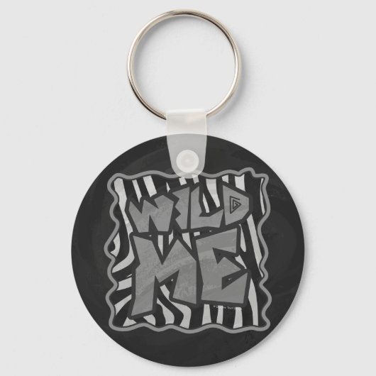Porte-clés Zebra Black and Light Grey Wild Me (Recto)