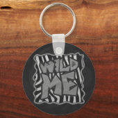 Porte-clés Zebra Black and Light Grey Wild Me (Recto)