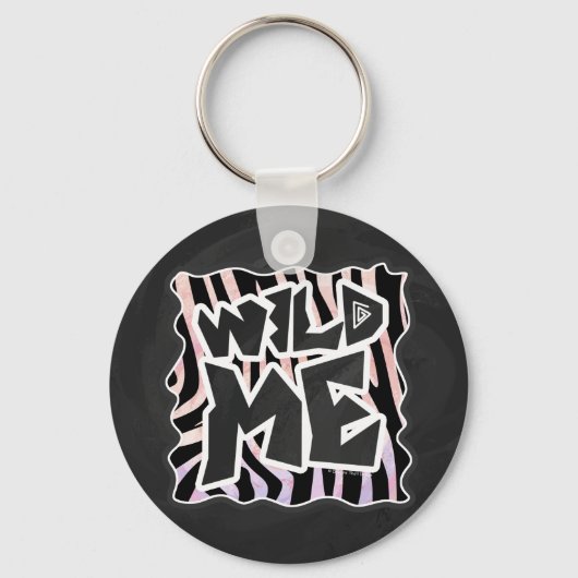 Porte-clés Zebra Black and Pink Wild me (Recto)