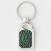 Porte-clés Zebra Black et Green Print (Devant)