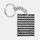 Porte-clés Zebra Black et Grey Chevron (Devant gauche)