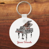 Porte-clés Zebra Grand Piano - (Recto)
