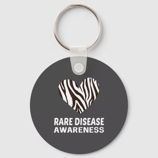 Porte-clés Zebra Heart Rare Disease Awareness Gift 2020  (Recto)