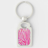Porte-clés Zebra Hot Pink et White Print (Devant)