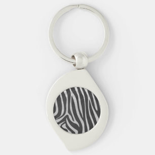 Porte-clés Zebra noir et gris clair