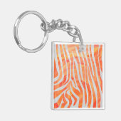 Porte-clés Zebra Orange and White Print (Devant gauche)