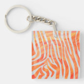 Porte-clés Zebra Orange and White Print (Devant)