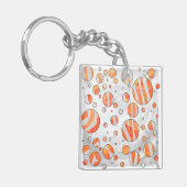 Porte-clés Zebra Orange et White Polka Dot (Devant gauche)