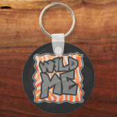 Porte-clés Zebra Orange et White Wild Me (Recto)