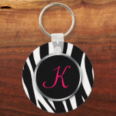 Porte-clés Zebra Print : Berry Monogram : Porte - clé (Recto)