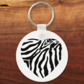 Porte-clés Zebra Print Heart Porte - clé (Recto)