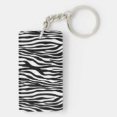 Porte-clés Zebra Print, Zebra Stripes, Noir Et Blanc (Dos)