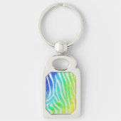 Porte-clés Zebra Rainbow et White Print (Devant)