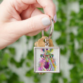 Porte-clés Zebra Rainbow Splash (main)