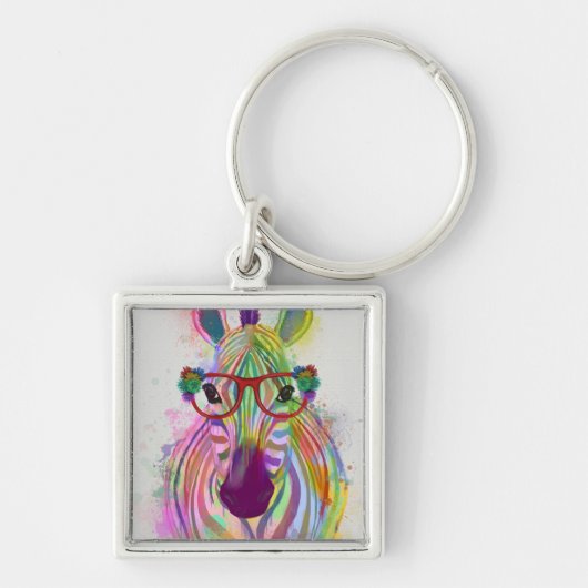 Porte-clés Zebra Rainbow Splash (Devant)