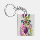 Porte-clés Zebra Rainbow Splash (Devant gauche)