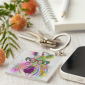 Porte-clés Zebra Rainbow Splash (Devant Droit)