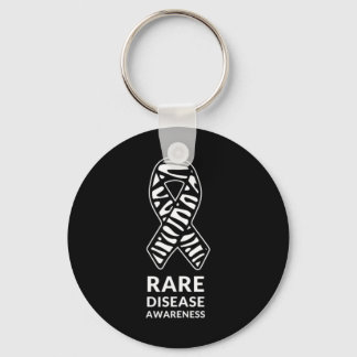 Porte-clés Zebra Ribbon Sensibilisation Rare Maladie Minimali