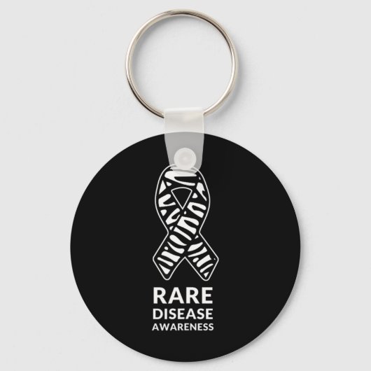 Porte-clés Zebra Ribbon Sensibilisation Rare Maladie Minimali (Recto)