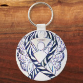 Porte-clés Zebra Stripe Awareness Ribbon Angel Porte - clé d' (Recto)