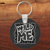 Porte-clés Zebra Wild me Noir et gris (Recto)