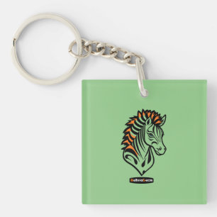 Porte-clés ZebraLeon adaptatif - illustration avec texte