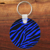 Porte-clés zèbre bleu (Recto)