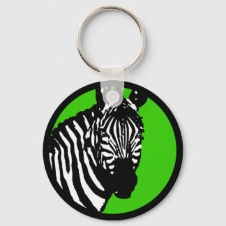 Porte-clés zèbre. couleur cercle personnalisable.