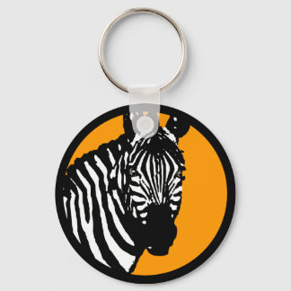 Porte-clés zèbre. couleur cercle personnalisable.