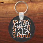 Porte-clés Zèbre de Black et Orange Wild Me (Recto)
