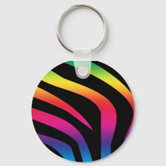Porte-clés zèbre-imprimé-arc-en-ciel1